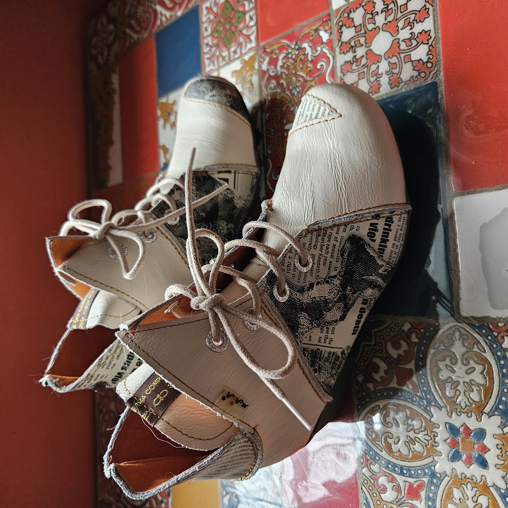 Fun Newspaper Print Women's Booties